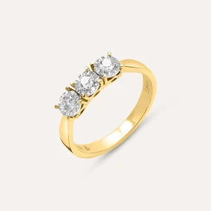 Anello Trilogy Diamotion Oro Giallo Diamante