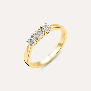 Anello Trilogy Diamotion Oro Giallo Diamante
