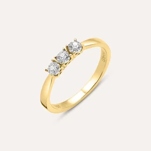 Anello Trilogy Diamotion Oro Giallo Diamante
