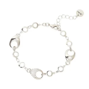 Bracciale anelli incatenati tre gocce Deva
