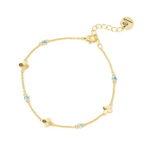 Bracciale catena fiori cilindretti Juliet