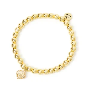 Bracciale elastico fiore pavè Juliet