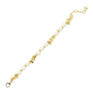 Bracciale filo paillettes e perle Eve