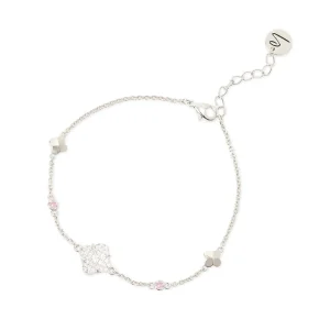 Bracciale fiorellini e cristalli pavè Juliet