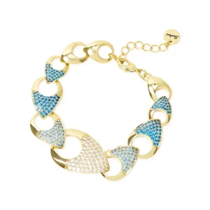 Bracciale gocce cave e pavè Deva