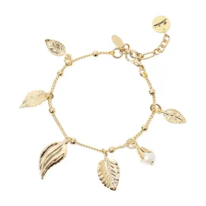 Bracciale groumette e foglie Daphne