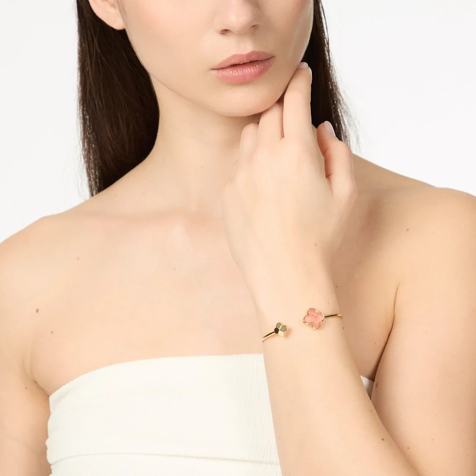 Bracciale rigido due fiori Juliet - immagine 2
