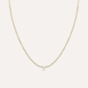 Collana Aura Acciaio Dorato Cristallo