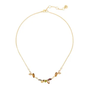 Collana con composizione centrale di cristalli multicolor Foliage