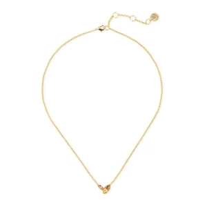 Collana con doppio cristallo centrale Foliage