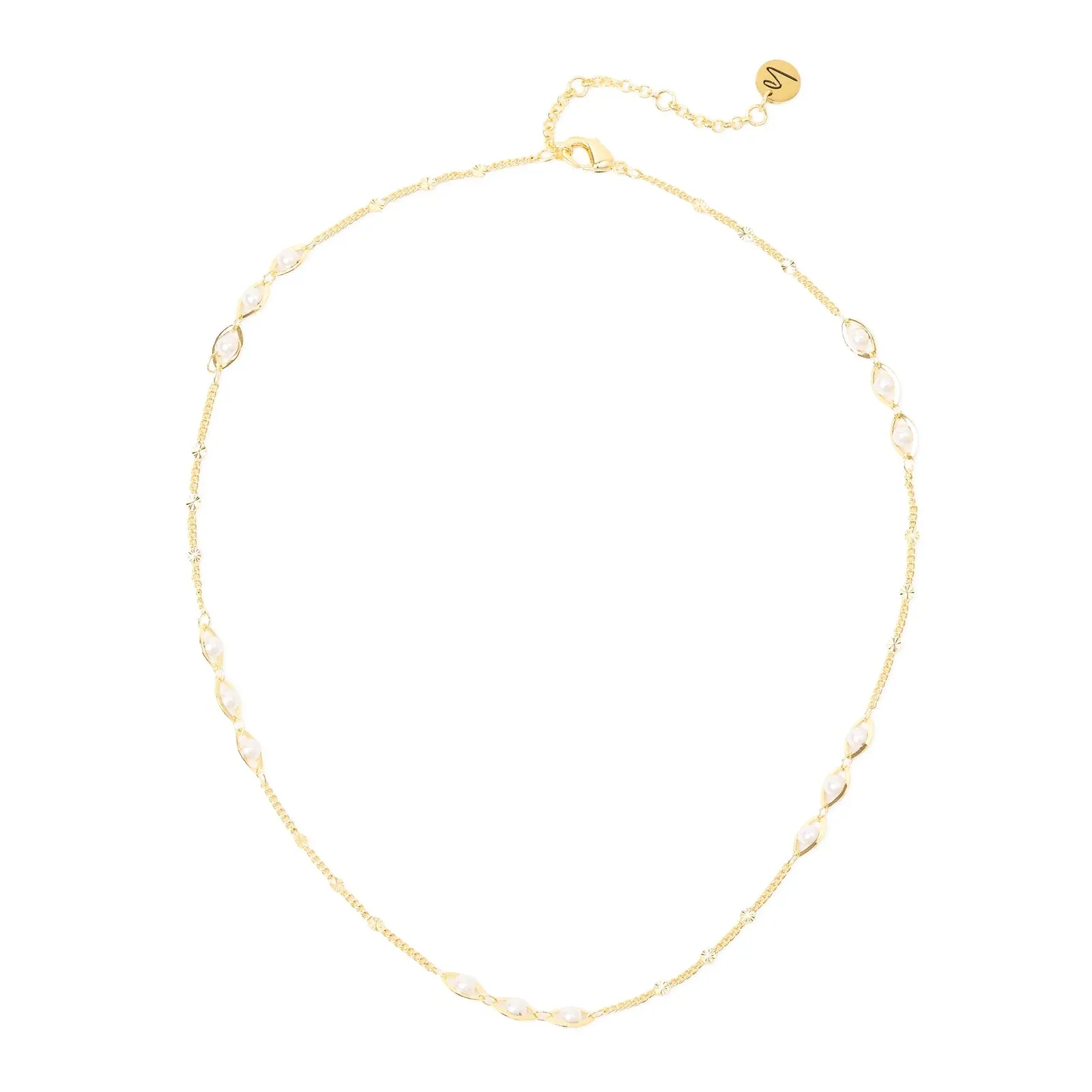 Collana con perle incorniciate Lady pearl