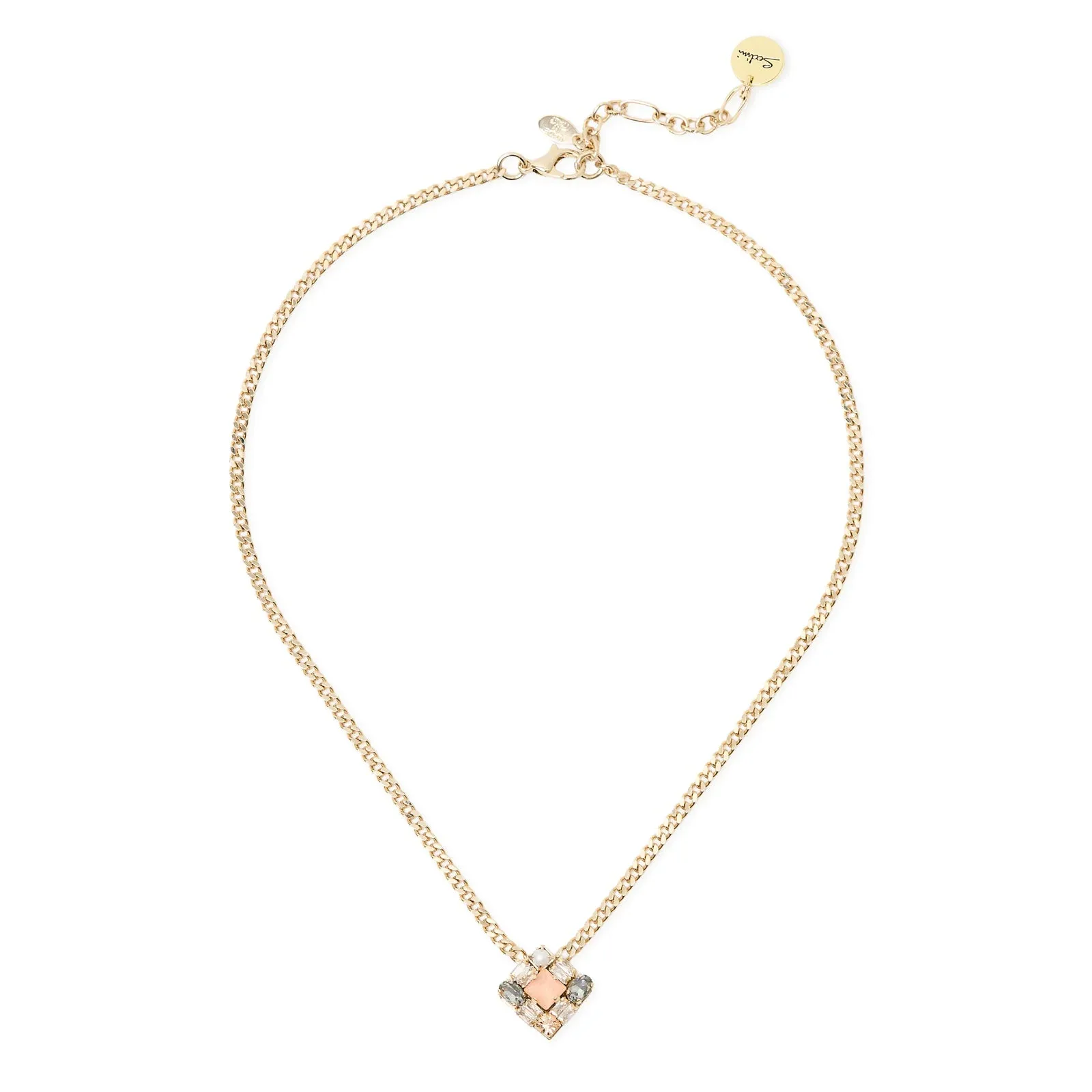 Collana corta charm cristalli zirconi Hera