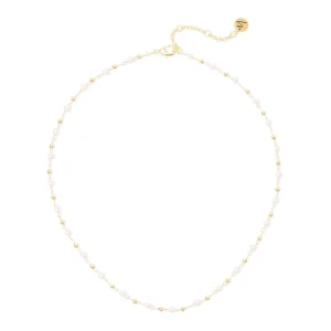 Collana corta con miniperle e boule dorate Lady pearl