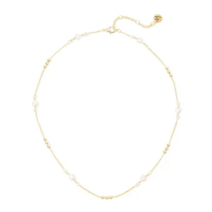 Collana corta con perle e boule dorate Lady pearl