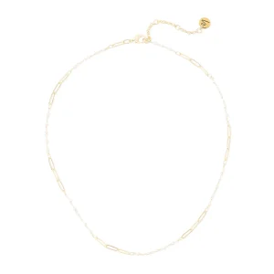 Collana corta con perle e maglie allungate Lady pearl