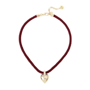Collana corta cordino cuore Ember
