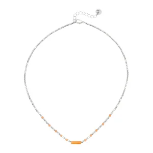 Collana corta cubetti esagonali cilindretto Agafay