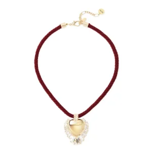 Collana corta cuore cristalli Ember
