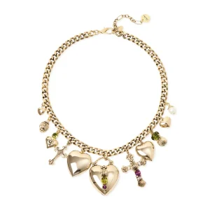 Collana corta cuori croci pendenti Naos