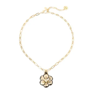 Collana corta forzatina fiore La Dame