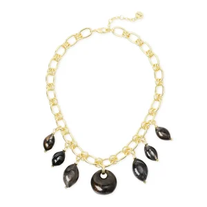 Collana corta grandi maglie e pendenti Harper