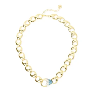 Collana corta maglie a goccia cava Deva