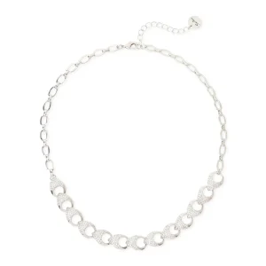 Collana corta maglie ovali e a goccia cava Deva
