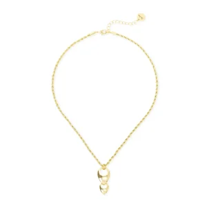 Collana corta pendente due gocce Deva