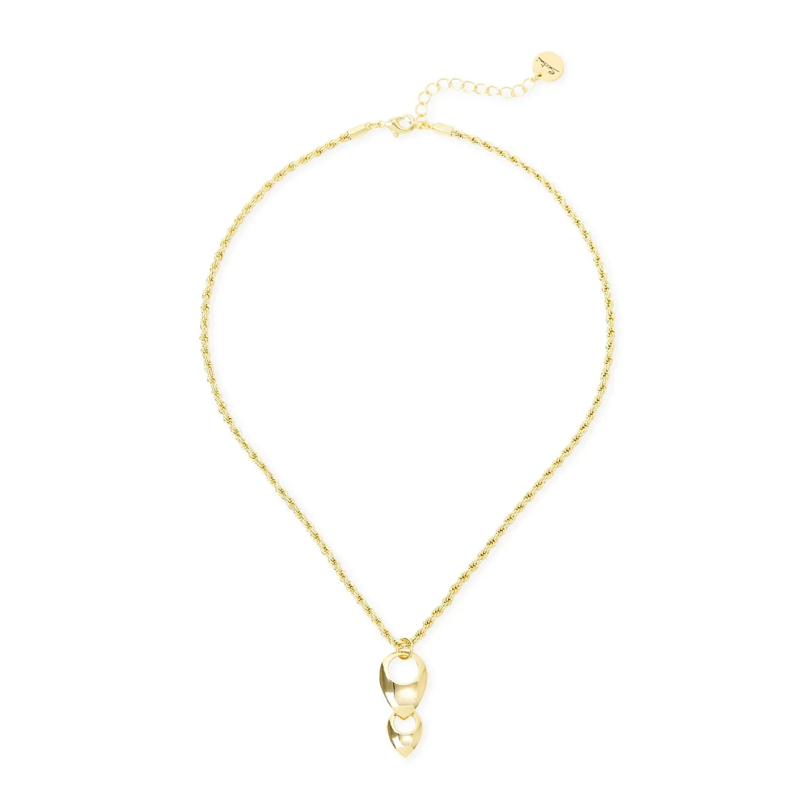 Collana corta pendente due gocce Deva