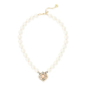 Collana corta perle e charm Hera