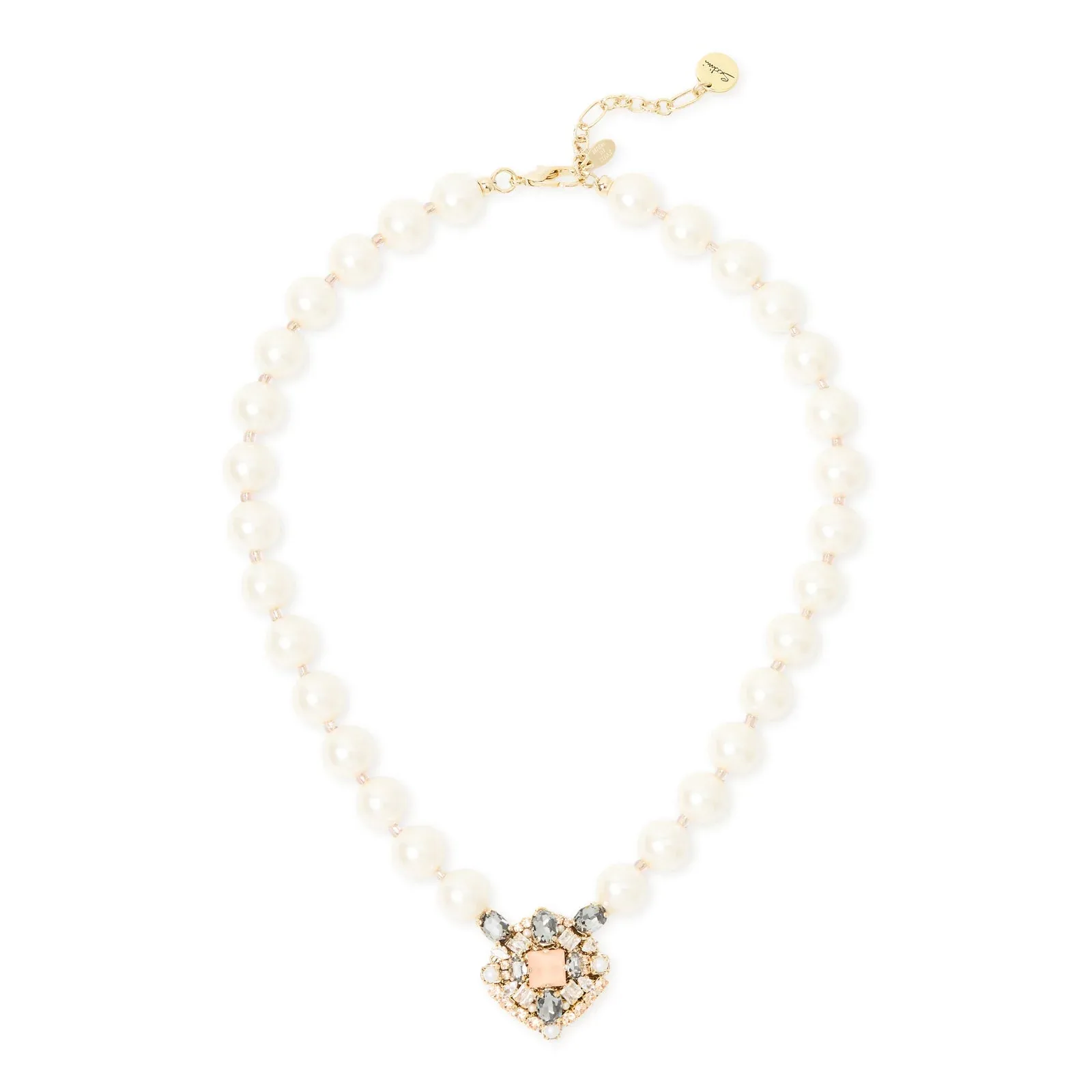Collana corta perle e charm Hera