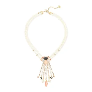 Collana corta perle e frangia Hera