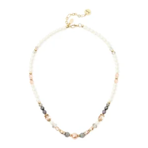 Collana corta perline perle sfere Hera