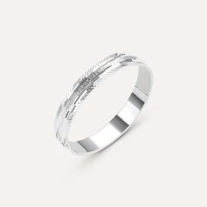 Fede Classica Diamantata 3 mm Oro Bianco