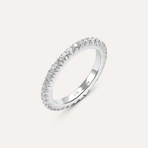 Fede Classica Eternity 2.5 mm Oro Bianco Diamante