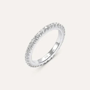 Fede Classica Eternity 2.5 mm Oro Bianco Diamante
