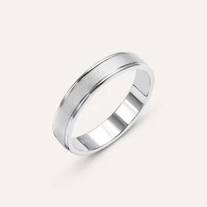 Fede Classica Satinata 4 mm Oro Bianco