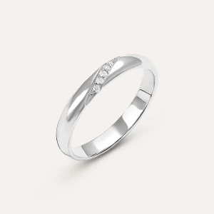 Fede Comoda 3 mm Oro Bianco Diamante
