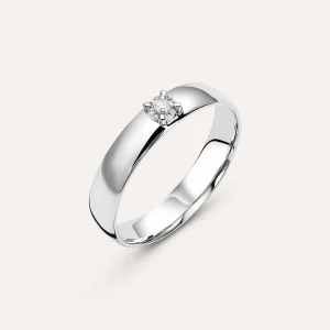 Fede Comoda 4 mm Oro Bianco Diamante