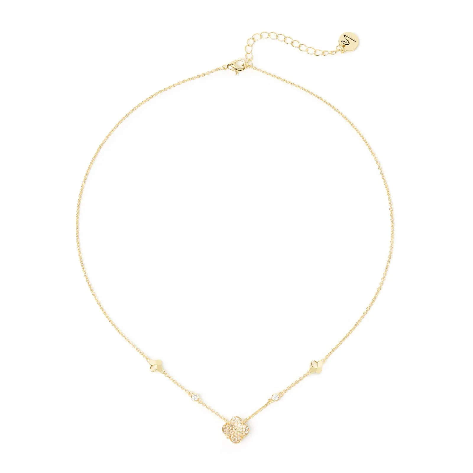 Girocollo con fiore pavè Juliet