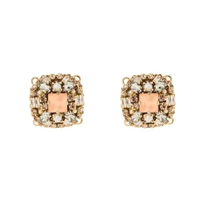 Orecchini piccolo charm quadrato Hera