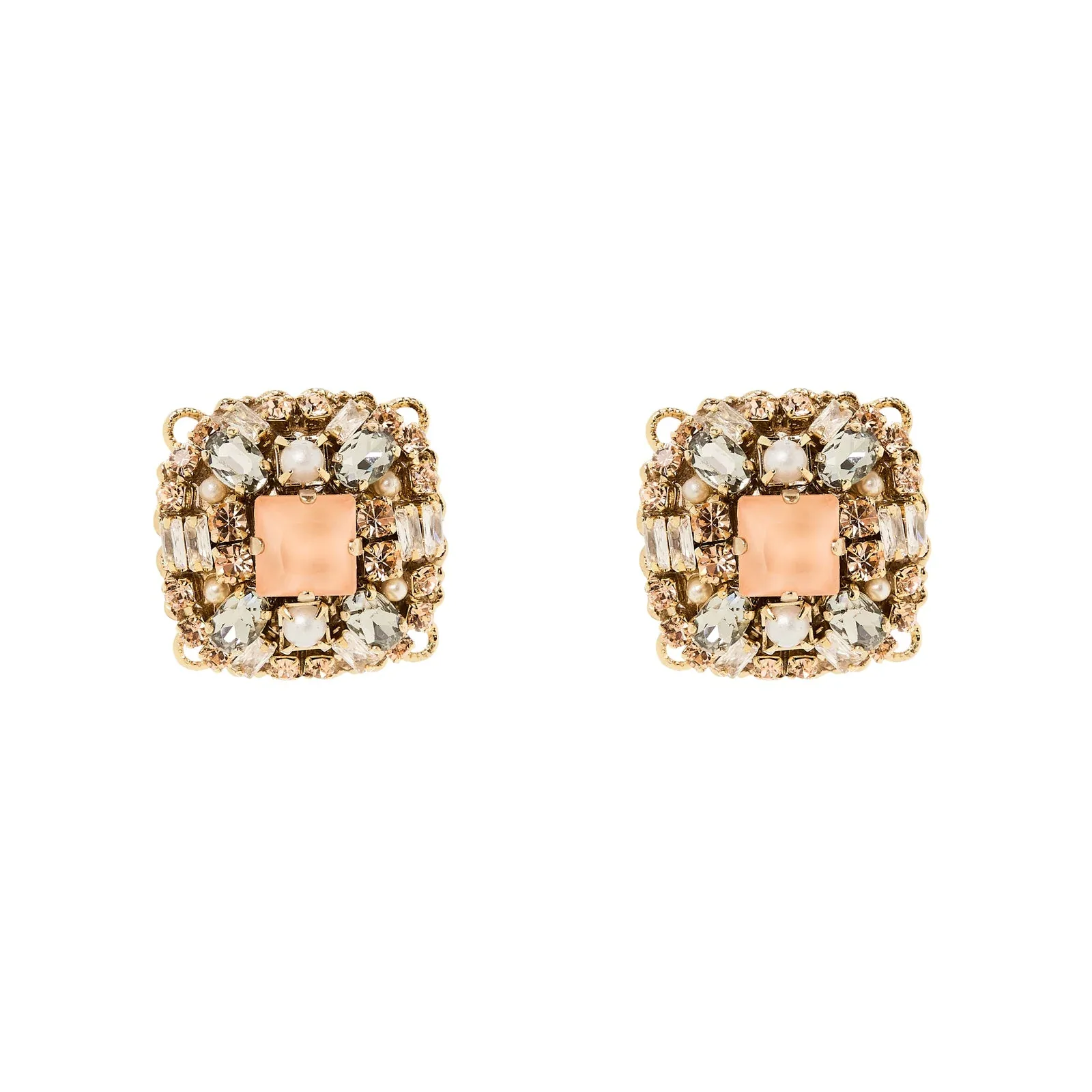 Orecchini piccolo charm quadrato Hera