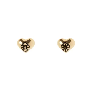 Piccoli orecchini cuore decorato Naos